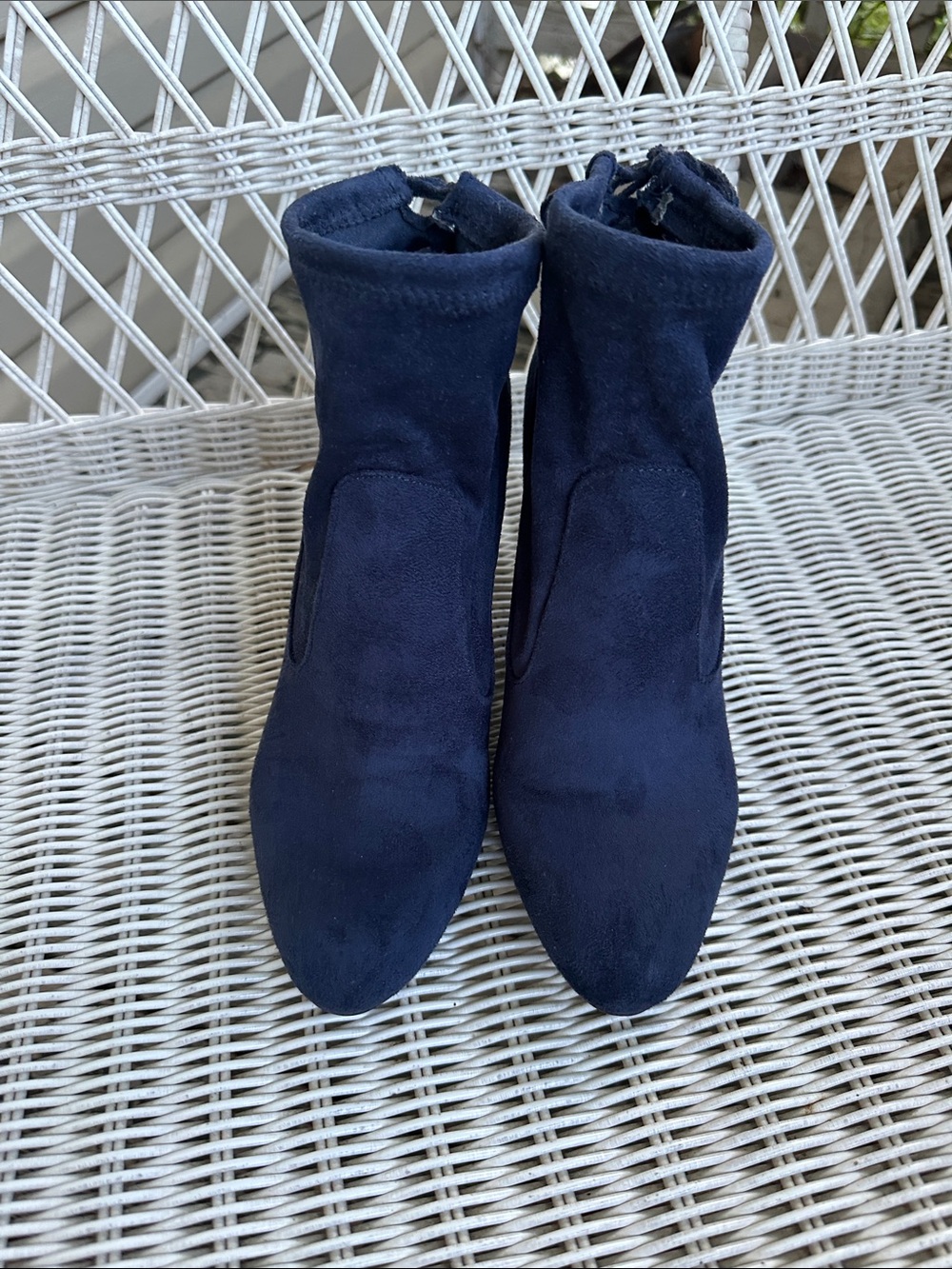 Unisa Navy Suede Ankle Booties